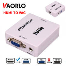 VAORLO 1080P HDMI-compatible to VGA Converter With Audio HDMI2VGA Adapter For PC Laptop to HDTV Projector 2024 - buy cheap