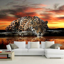 Custom Photo Wallpaper 3D Stereoscopic Animal Leopard Mural Wallpaper Living Room Bedroom Sofa Backdrop Wall Murals Wallpaper 2024 - buy cheap