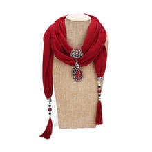 Jewellery Pendant Scarf Plain Muffler Polyester Shawl Mujer Hijab Luxury Peacock Jersey Fabric Soft Muslim 2024 - buy cheap