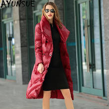Ayunsua jaqueta longa de inverno feminina tipo duck down., jaqueta tipo duck down e almofadada feminina fashion 2016206 lw. 2024 - compre barato