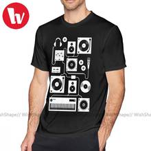 Dj Turntable T Shirt Four To The Floor Teal T-Shirt Short-Sleeve Male Tee Shirt Printed 100 Cotton Awesome 6xl Streetwear Tshirt 2024 - buy cheap