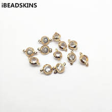 New arrival! 16x10mm Round shape Rhinestone Connectors  Jewelry Accessories for Earrings parts,Accessories,hand Made Jewelry DIY 2024 - buy cheap