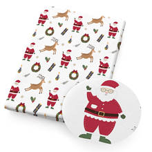 Рождественская 145 хлопковая ткань с принтом Санта-Клауса, 50 * 100% см, для шитья ткани, домашний текстиль на половину Ярда, 1Yc9399 2024 - купить недорого