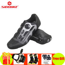 SIDEBIKE-zapatos de ciclismo de carbono para hombre y mujer, zapatillas transpirables con autosujeción, atléticas, para bicicleta de carretera 2024 - compra barato