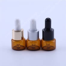 200pcs/lot Empty 5ml glass cosmetic amber/brown essential oil bottle small perfume bottle jar 5cc Brown Pipette Dropper Vial 2024 - buy cheap