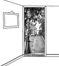 Креативная дверная Фреска парк Лейн настенная дверная наклейка DIY самоклеющиеся водонепроницаемые обои для украшения дома подарок 2024 - купить недорого