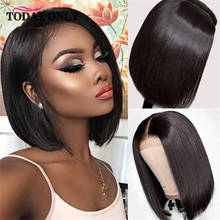 Straight Bob Lace Front Wigs Bone Straight Human Hair 13x4 Lace Frontal Wig For Black Women 4x4 Closure Bob Wig Pre Plucked 2024 - buy cheap