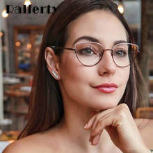 Ralferty-Gafas de Estilo Vintage para mujer, anteojos femeninos con montura de ojo de gato, sin dioptrías, para miopía, F95553 2024 - compra barato