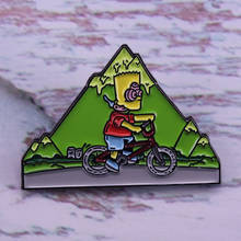Bicycle day Bart badge cute adventure cartoon jewelry 2024 - buy cheap
