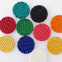 Acrylic Plastic Round Imitation Weave Pendant Accessories Eardrop Necklace Charms Jewelry Finding Diy Material 10pcs 2024 - buy cheap