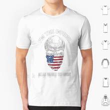 Я неверный Аллах предупреждает вас о футболке большого размера из 100% хлопка, американский флаг, американский череп свободы 2024 - купить недорого