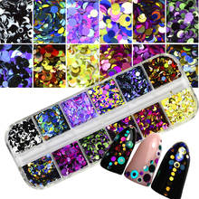 1Set Ultrathin Sequins Nail Art Glitter Mini Paillette Colorful Round 3d Nail Decorations Mixed Size Manicure Accessories 2024 - buy cheap