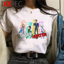 hunter x hunter killua zoldyck kurapika hxh summer top male graphic tees kawaii 2021 vintage clothes harajuku white t shirt 2024 - buy cheap