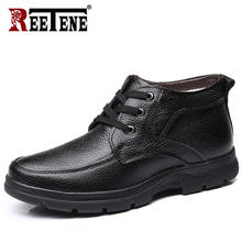 REETENE New Winter Men's Boots Cotton Shoes Soft Comfortable Snow Boots Men Plus Velvet Warm Dad Shoes High Quality Ankle Boots 2024 - buy cheap