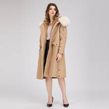 2019 New Fresh Fashion Fox Fur collar Rex Rabbit Fur Liner Parka Coat Warm Coat In Winter Woman's Cap Parka Coat 2024 - buy cheap