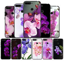 Orchid Flowers Colorful black Silicone Phone Case For honor 30 20 Pro 8 8X 9 10 20 Lite Mate 10 20 30 Lite Pro cover 2024 - buy cheap