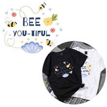 Animal Flower Bee Iron on Patches Printed For DIY Heat Transfer Clothes T-shirt Thermal transfer stickers Decoration 2024 - buy cheap