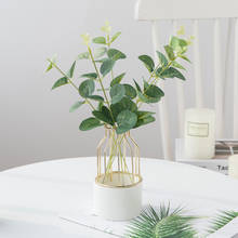 10 Pieces Eucalyptus Leaves Fake Grass Christmas Decorations Vases for Home Wedding Decorative Flowers Wreaths Artificial Plants 2024 - купить недорого