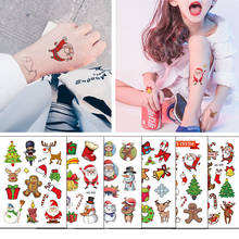 6pcs Navidad Gifts Disposable Tattoo Stickers Ornaments Christmas Decorations New Year 2020 Kids Gifts Kerst Natal Decor Noel 2024 - buy cheap