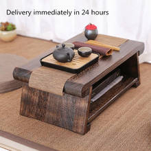Mesa de té japonesa de madera plegable, mueble de sala de estar, baja, moderna, minimalista, compacta, Tatami 2024 - compra barato