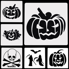 1pc Pumpkin Skull Stencil DIY Walls Layering Painting Template Decor Scrapbook Diary Embossing School Office Supplies Reusable 2024 - buy cheap