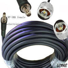 Conector de enchufe hembra a macho de RP-SMA, Cable de antena RF coaxial, LMR400, Radio Ham, 15/20/30/50cm, 1m, 2m, 3m, 5m, 10m, 15m, 20m 2024 - compra barato