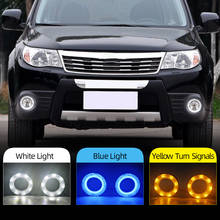 Luz do carro em led para subaru forester 2009 2010 2011 2012, luz diurna drl à prova d'água, lâmpada noturna 2024 - compre barato