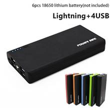 phone charger power bank carregador de bateria  USB charger powerbank Charger Case LED Flashlight 4 USB Ports dropshipping 2024 - buy cheap