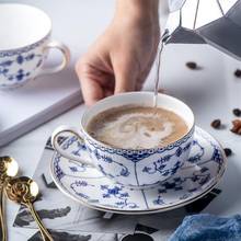 Taza de café de porcelana de cerámica de estilo chino, Kit de platillo con mango para té con leche, tazas de jugo, taza de té negro, tazas para beber, 200ml 2024 - compra barato