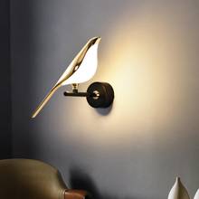 Postmodern Designer Luxury Gold Plating Bird Led Wall Lamp Hallway Corridor Stairs Sconce Bedroom Decoration Lighting Fixtures 2024 - buy cheap