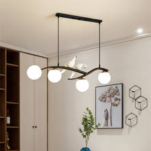 Luminária pendente moderna, estilo nórdico, lâmpada pingente de pássaro, para sala de jantar, simples, mesa criativa, lâmpada de vidro 2024 - compre barato
