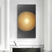 Abstract Nordic Geometric Circle Pattern Gold Canvas Print Wall Art Posters Decoration Paintings for Living Room Home Wall Decor 2024 - buy cheap