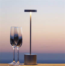 Lámpara de mesa con Sensor táctil para restaurante, luz LED de noche recargable con batería portátil, creativa y moderna 2024 - compra barato