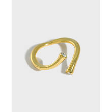 Korean version ins minuscule cross-border zirconium S925 sterling silver ring female ring irregular original 2024 - buy cheap