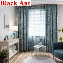 Kitchen Curtain Blue Living Room Geometric Tulle Curtain Cotton Window Bedroom Treatment Sheer Fabrics Sheer Drapes X118 #30 2024 - buy cheap