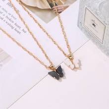 New fashion Colorful butterfly sweet beauty style wild clavicle chain For Women girl Accessories  jewelry wholesale 2024 - buy cheap