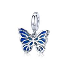 INBEAUT Genuine 925 Sterling Silver Blue Butterfly Charms fit Brand Bracelet Cute Fly Insect s925 Beads diy Jewelry for Women 2024 - buy cheap