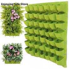 4/7/9/18/25/36/49/72 Pockets Wall Hanging Planting Bags Green Plant Grow Planter Vertical Garden Living Bag Garden Supplies Bags 2024 - buy cheap