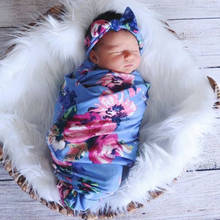 Милое Пеленальное Одеяло для новорожденных, спальный мешок для маленьких мальчиков и девочек, повязка на голову, одежда для сна, от 0 до 6 месяцев 2024 - купить недорого