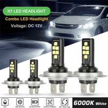 Conjunto de Faros LED para coche, Kit de bombillas de haz Alto y Bajo, Mini H7 H4, 240W, 52000LM, 6000K, antiniebla 2024 - compra barato