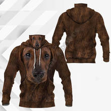 Moletom de moletom estampado 3d para cachorro, moletom harajuku, feminino, masculino, casual, com capuz, envio direto 2024 - compre barato