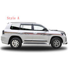 Car stickers  For Toyota Land Cruiser 200 LC200 FJ200 2008 -2014 2015 decorative color stripe decals on both sides of the body 2024 - buy cheap