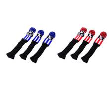 3Pcs Golf Club Knitted Headcovers Head Covers Vintange Pom Pom Knit Socks Covers 1-3-5 for Driver & Fairway Woods 2024 - buy cheap