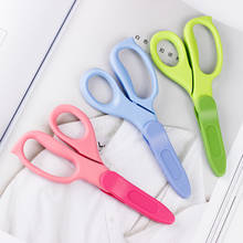 1pc Children DIY Student Scissors WSG-HS27 Safe Flat Angle Blade Standard Paper-cutting Tools Left or Right Handed Design 2024 - buy cheap