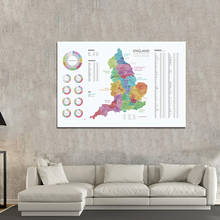 Mapa del mundo de Inglaterra grande, suministros de oficina, póster detallado, mapa Retro no tejido de Inglaterra para la escuela, oficina, suministros para el hogar 150*100cm 2024 - compra barato