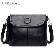 Fashion Letter Design Ladies Bags Casual Women's  Genuine Leather Shoulder Bags Luxury Designer Ladies Messenger Bag Sac Femme 2024 - buy cheap