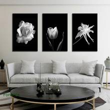 Nordic Abstract Rose Narcissus Canvas Painting Black White Flowers Prints And Posters Wall Art Pictures for Living Room Decor 2024 - buy cheap