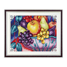 Fruit Patterns Stamped Cross Stitch Kits DIY Crafts 14CT 11CT Aida Printed Fabric Handmade Counted Embroidery Kit Needlework Set 2024 - buy cheap