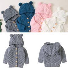 New Baby Boys Girls Sweater Clothing Winter Hooded Infant Fashion Newborn Baby Warm Costume Outwear Clothing For 3-24M Kids 2024 - buy cheap