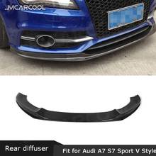 For Audi A7 S7 Sline 2012 - 2015 Front Lip Spoiler Carbon Fiber / FRP Head Bumper Chin Guard Car Styling 2024 - buy cheap